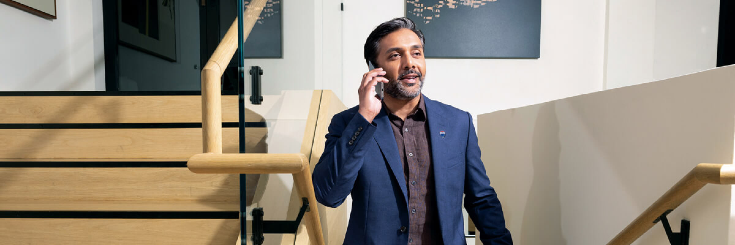 man talking on phone